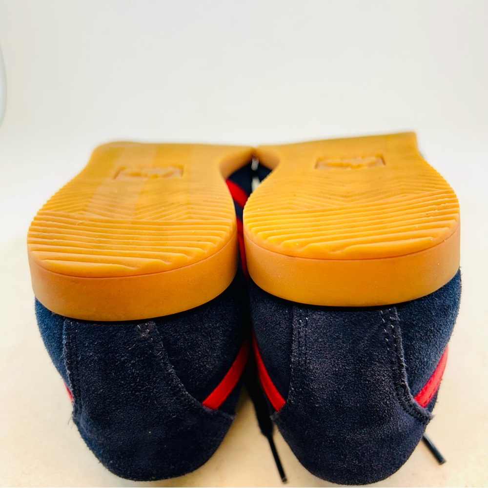 Gola Navy Suede Red Leather Wingflash Harrier Lace Up Retro Sneakers, size 38 7 - Picture 12 of 12